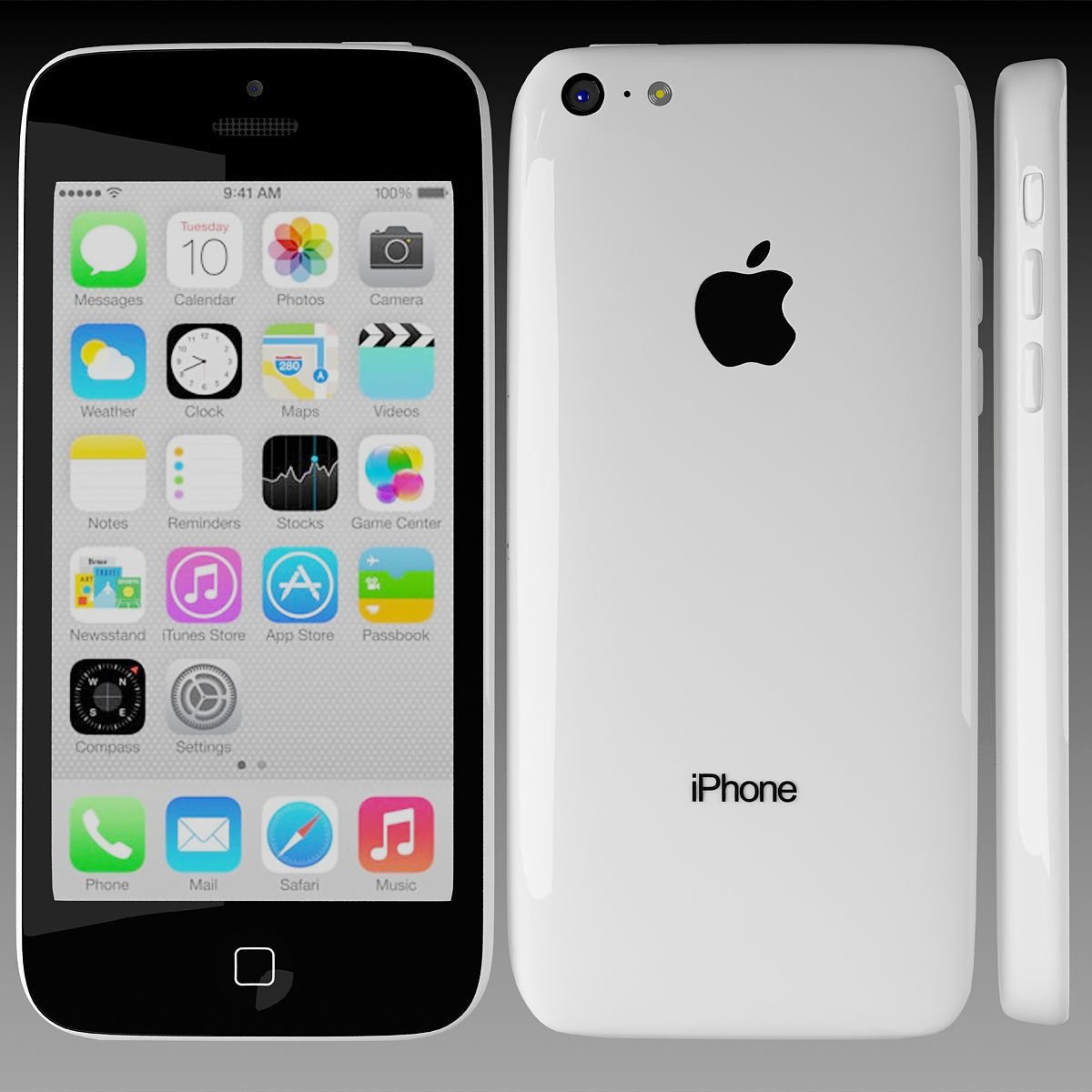 Apple iPhone 5c White 3D