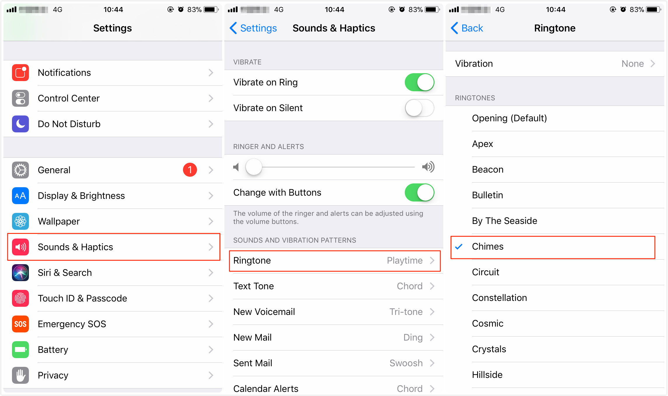 Change and Set Ringtone on iPhone X/8/7/6S/6/5S in iOS 11
