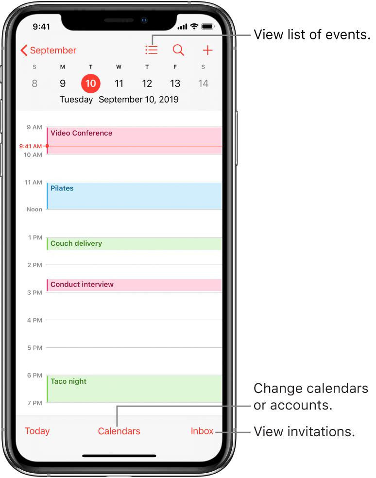 Create and edit events in Calendar on iPhone