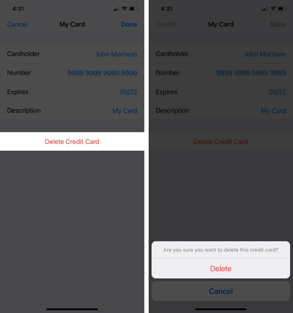 How to Add Credit Cards to Safari AutoFill on iPhone, iPad ...