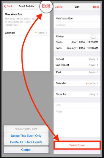 How To Delete Calendar events on iphone [Work ...