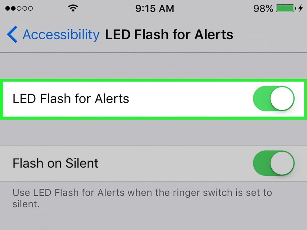 how to make iphone flash when receiving a text iphone