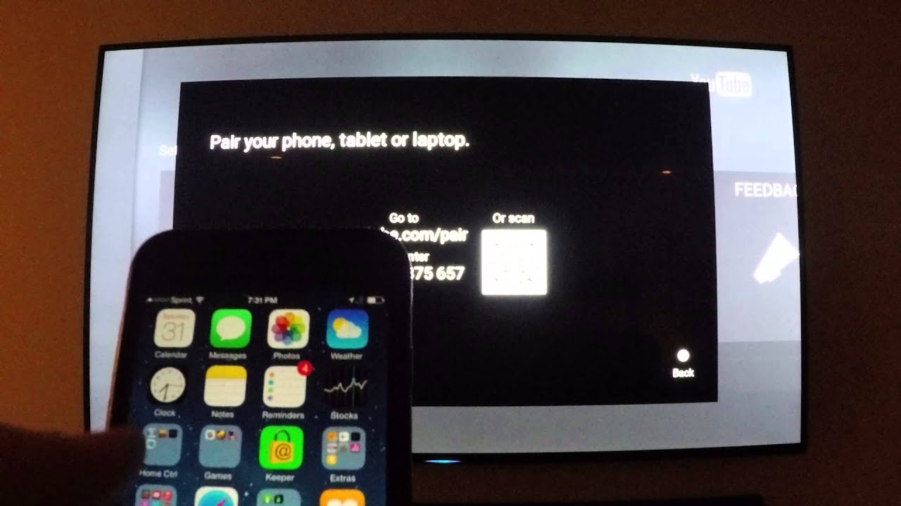 How to pair iPhone 6 to Smart TV YouTube App