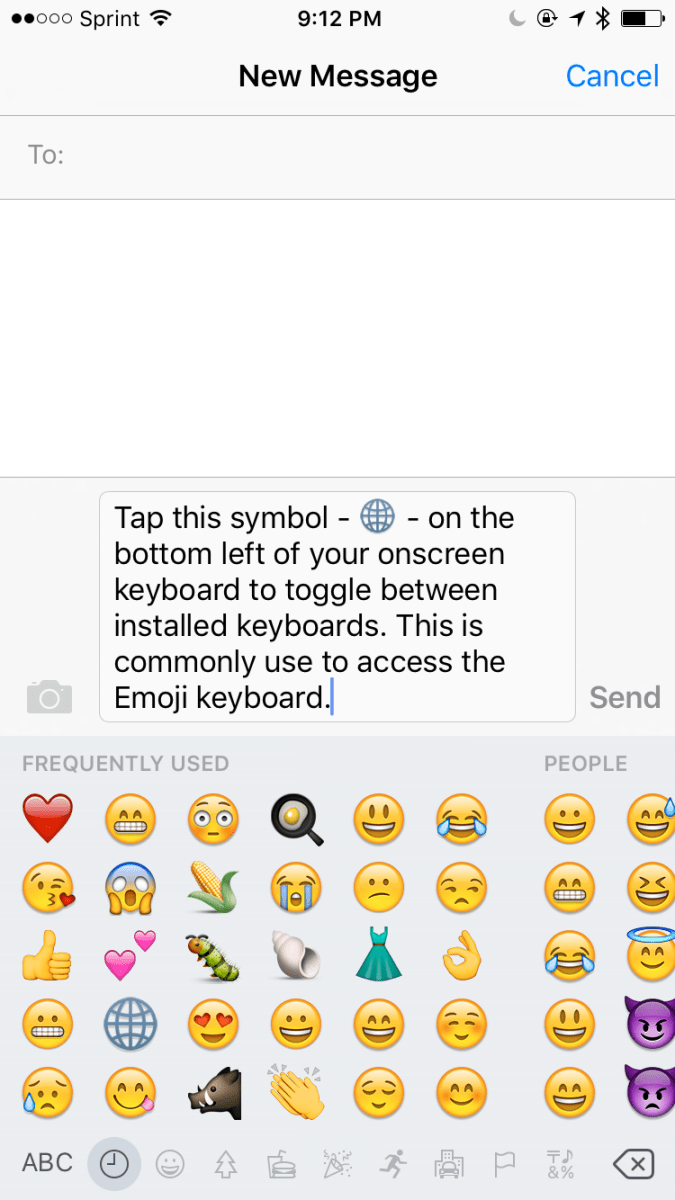 How to Add Smiley Face Icons with Emoji Keyboard on iPhone ...