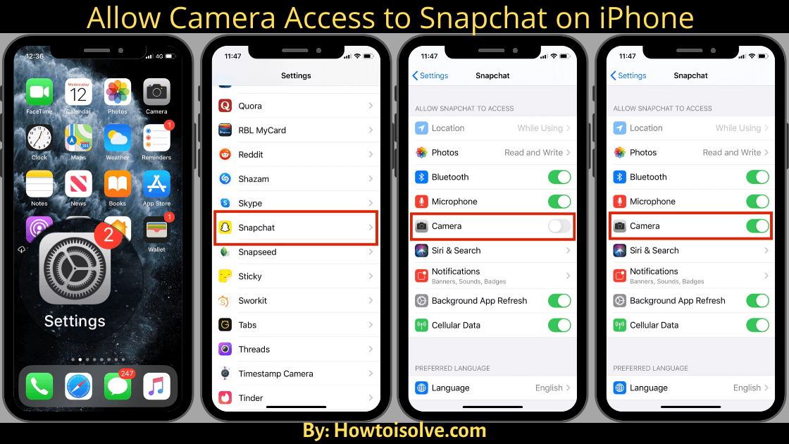 How to Allow Camera Access on Snapchat on iPhone (iOS ...