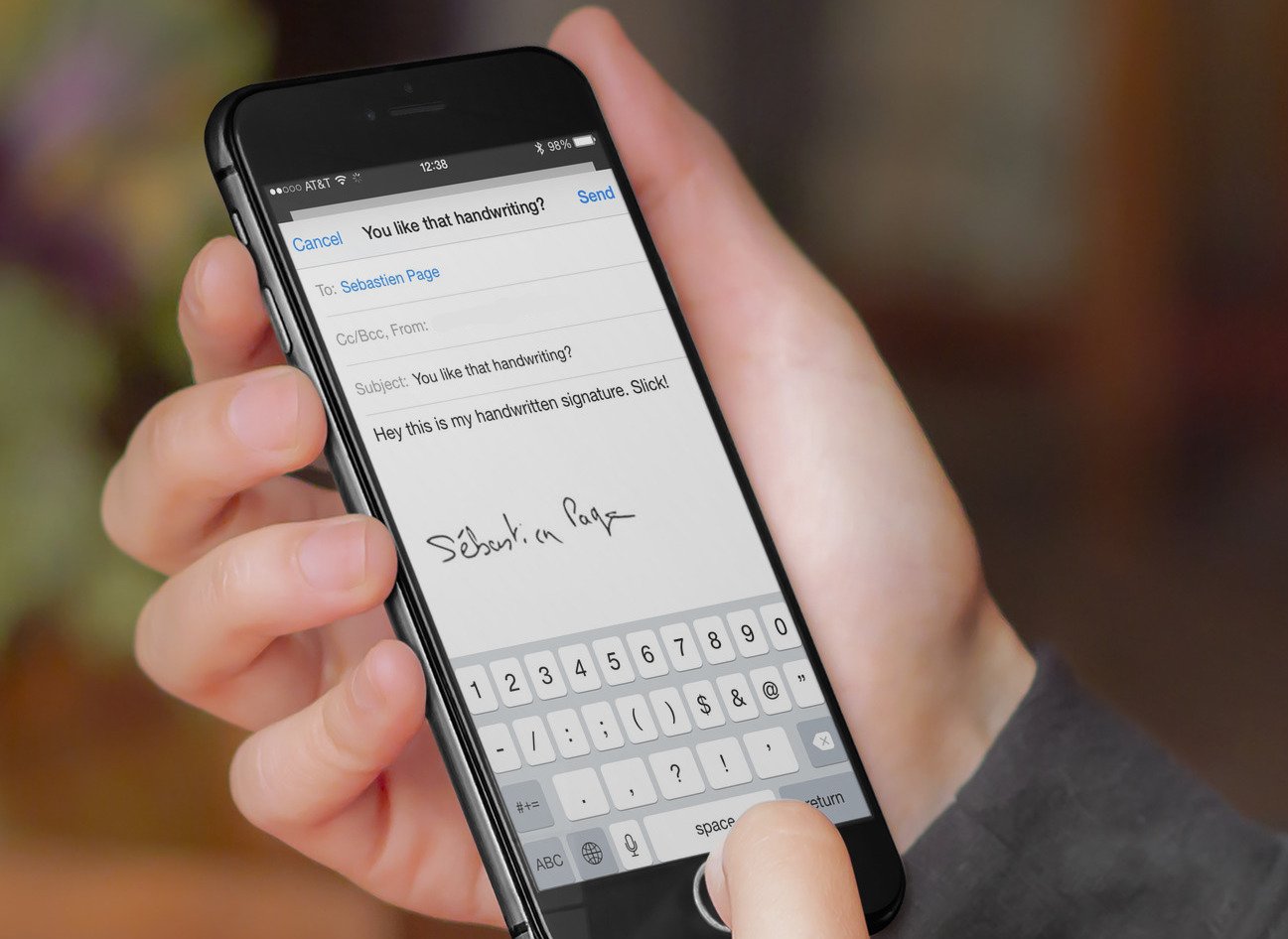 How to create a handwritten email signature on iPhone