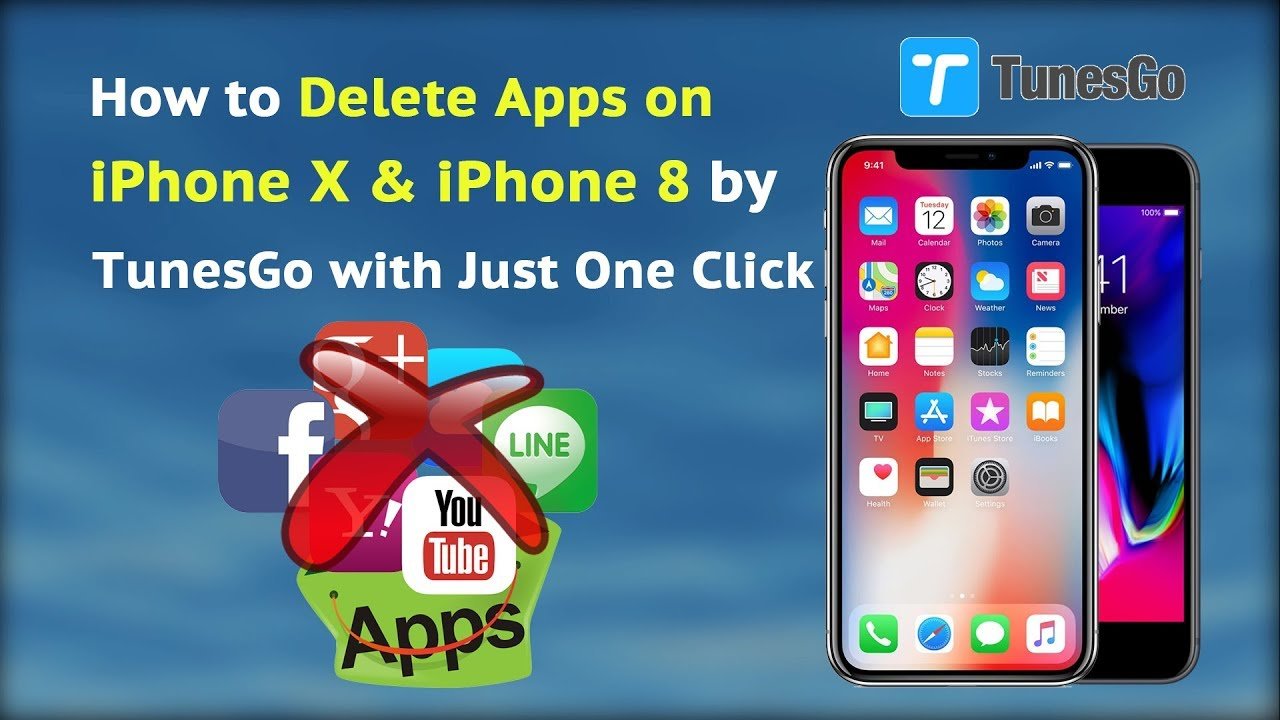 How to Delete Apps on iPhone X &  iPhone 8 by TunesGo with ...