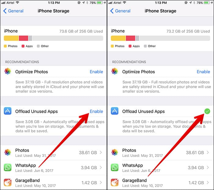 How To Delete " Documents and Dataâ? On iPhone
