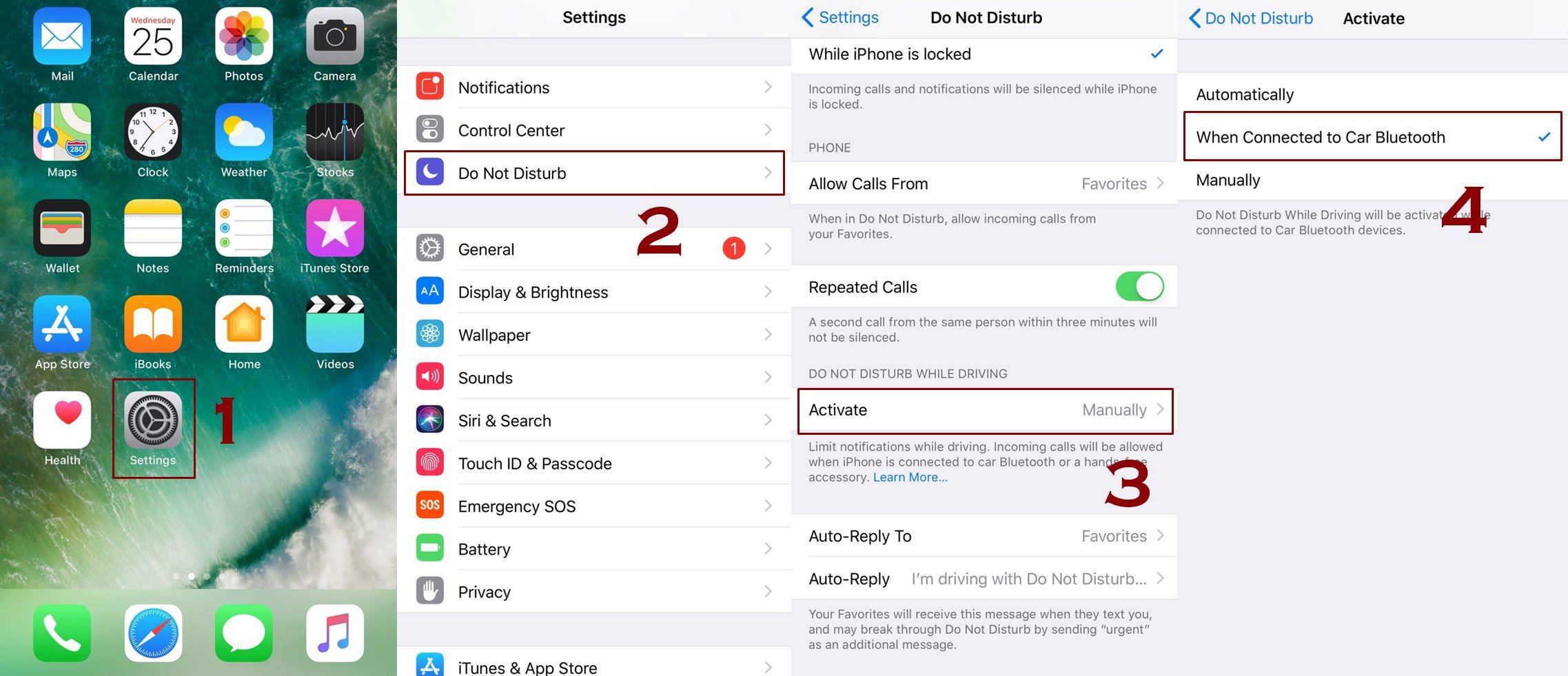 how to enable or disable Do Not Disturb while driving Mode ...