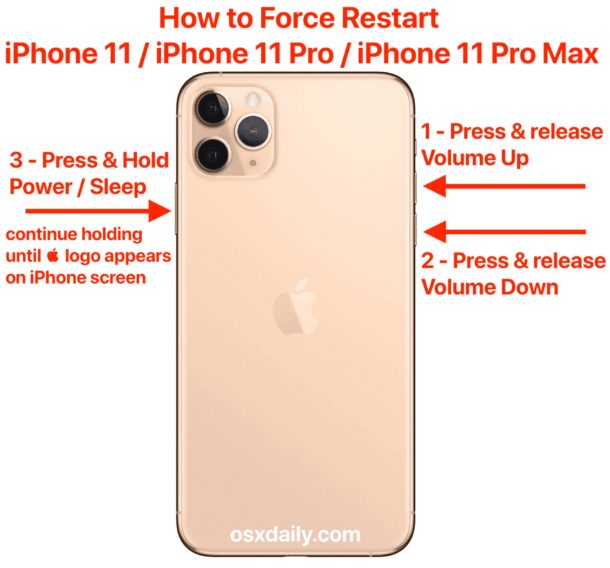How to Force Restart iPhone 11, iPhone 11 Pro, iPhone 11 ...