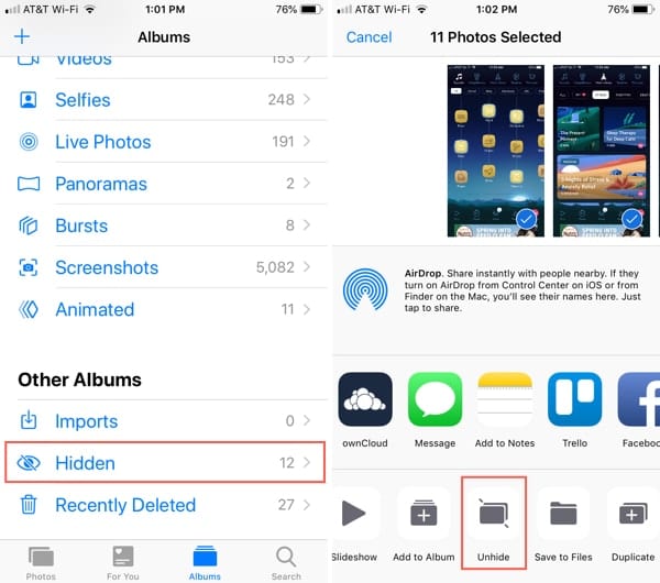 How to hide, unhide and view hidden photos on iPhone, iPad ...