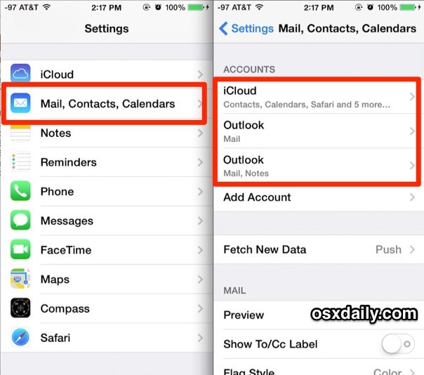 How to Rename an eMail Account in iOS to be More Descriptive