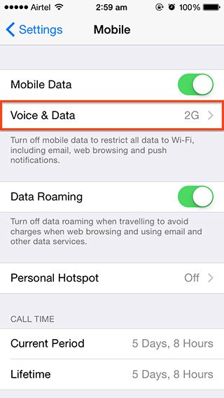 How to switch to 2G (EDGE), 3G or LTE for Cellular data on ...