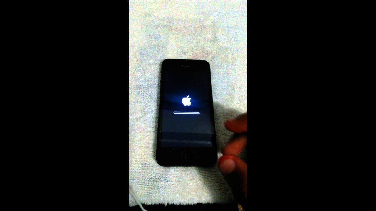iPhone stuck with apple logo and loading bar