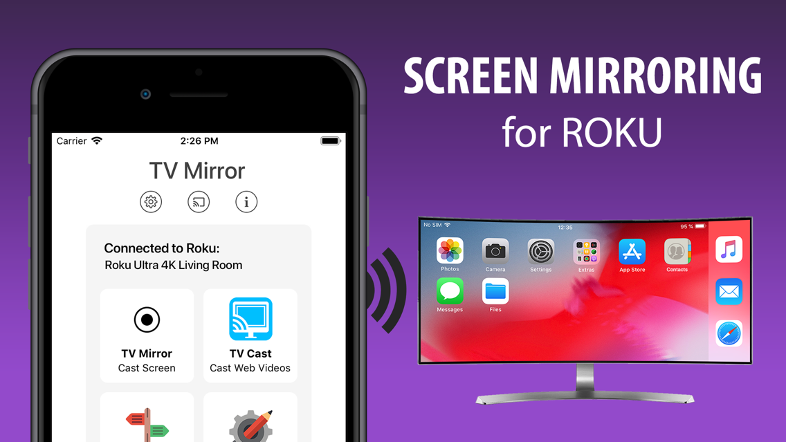 Screen Mirroring+ for Roku App for iPhone