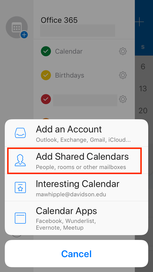 Add a shared calendar in Outlook for iOS and Android ...
