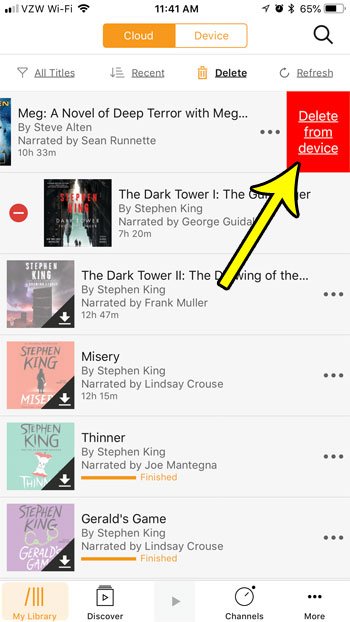 How to Delete a Downloaded Audiobook in the iPhone Audible ...