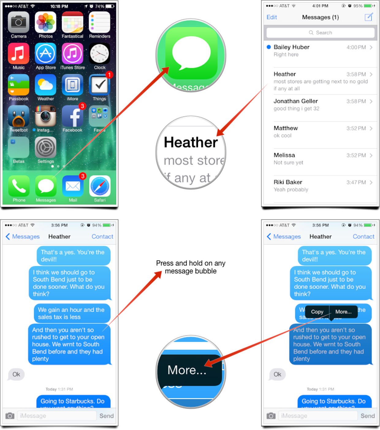 How to delete individual iMessages and texts in iOS 7 ...