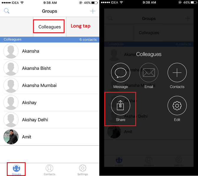 How to Share Multiple Contacts From iPhone At Once With ...