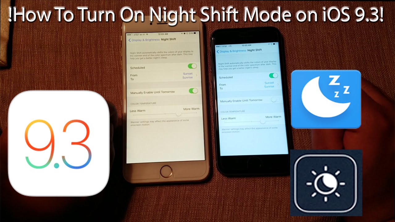 How to turn on Night Shift on my iPhone on iOS 9.3??