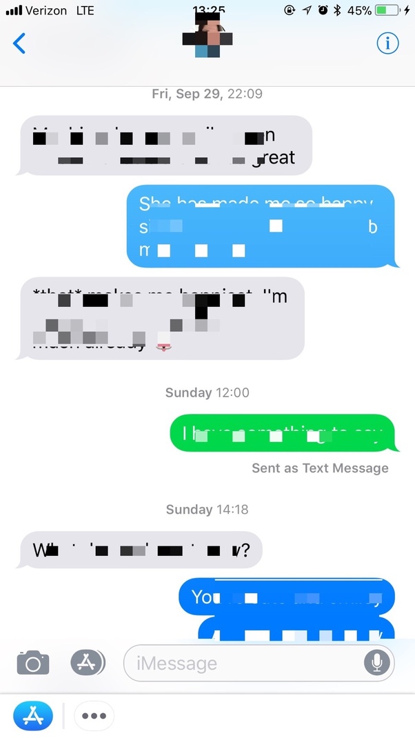If an iMessage sends as a text what does that mean?