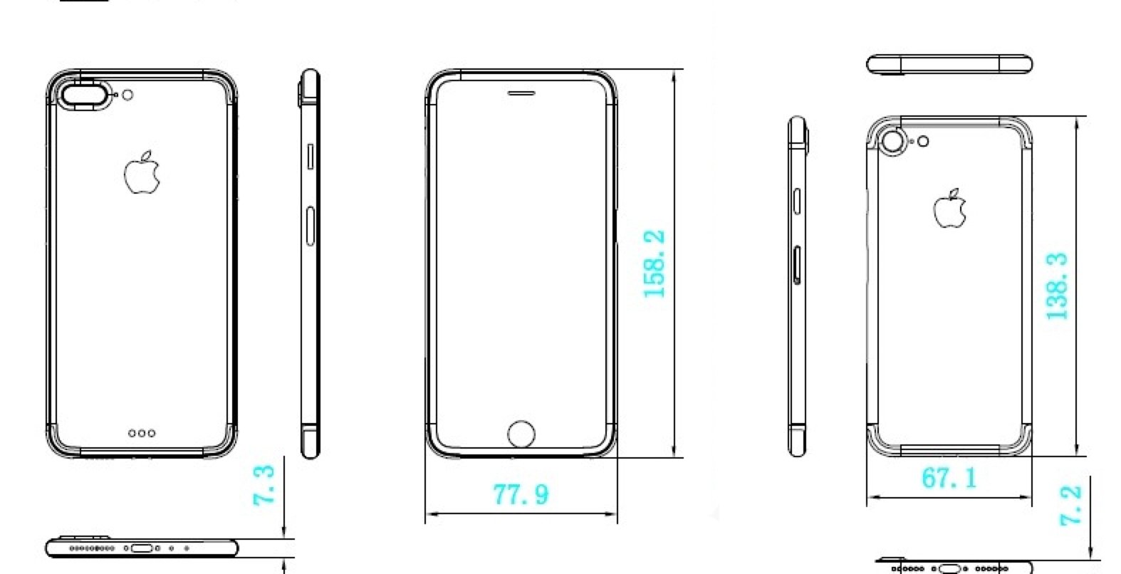 New iPhone 7 schematics suggest similar dimensions ...
