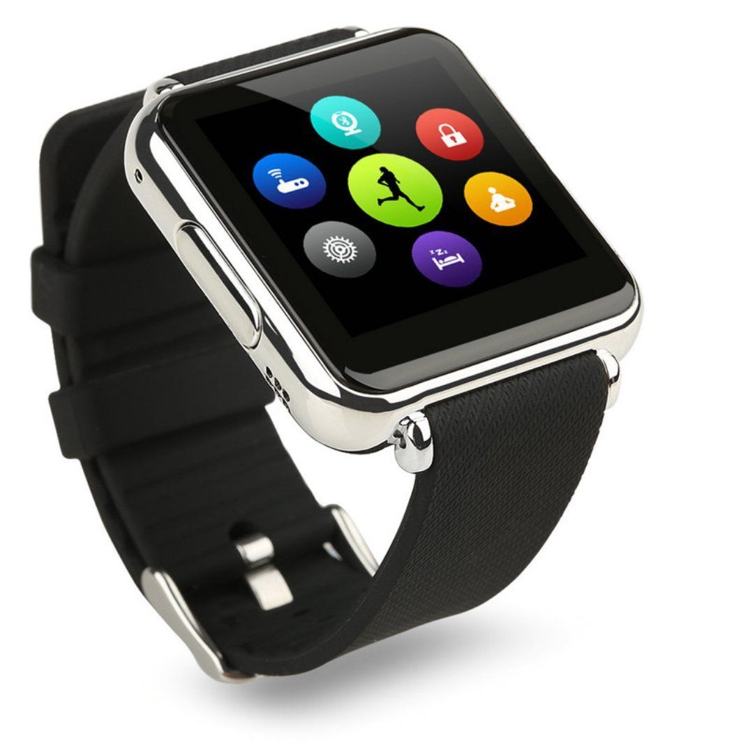 Bluetooth Smart Watch Silver Case with SIM Slot Camera ...