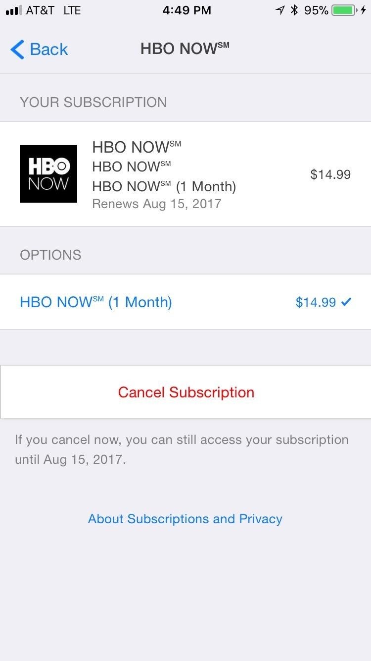 HBO Now 101: How to Cancel Your Subscription « Smartphones ...
