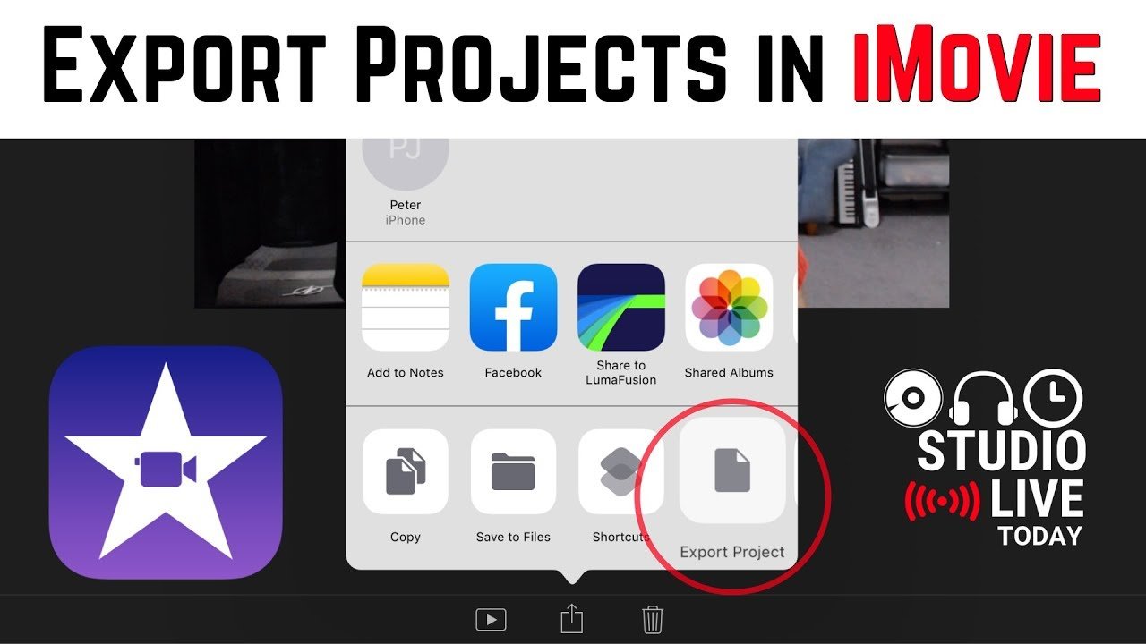 How to export projects in iMovie iOS (iPhone/iPad)