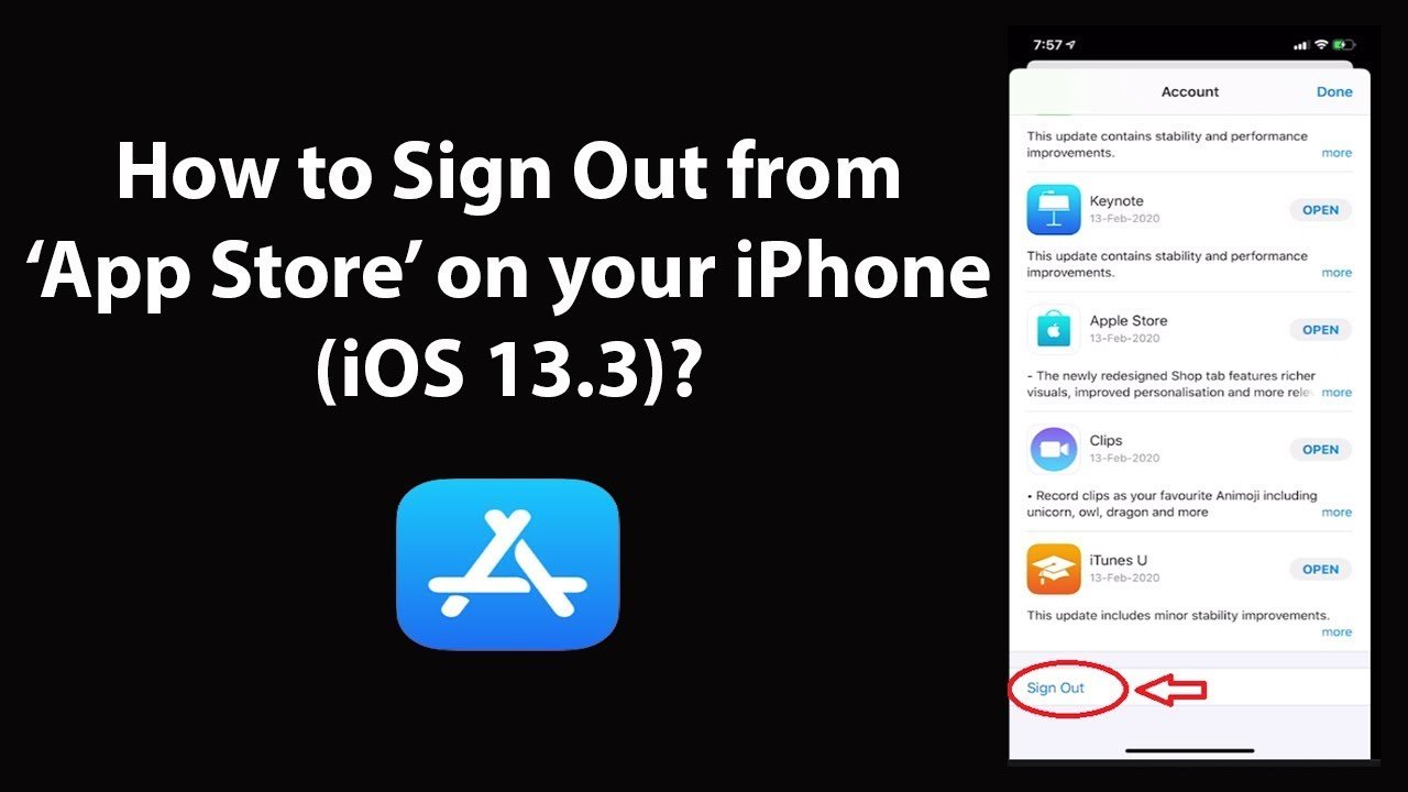 How to Sign Out from App Store on your iPhone (iOS 13.3 ...