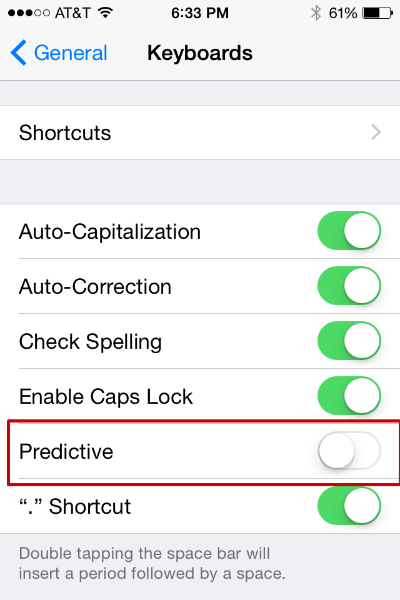 How do I disable predictive keyboard / word suggestion in ...