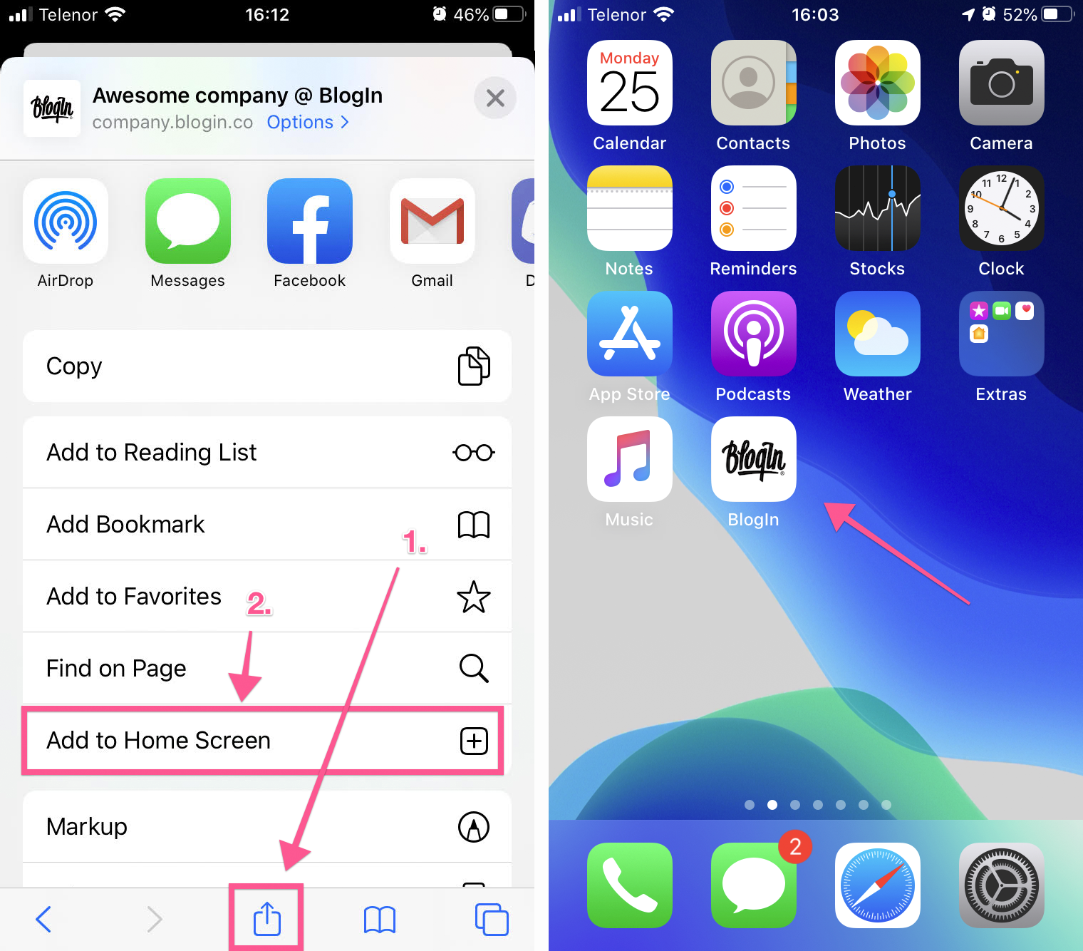 How to add BlogIn to the home screen of your smartphone or ...