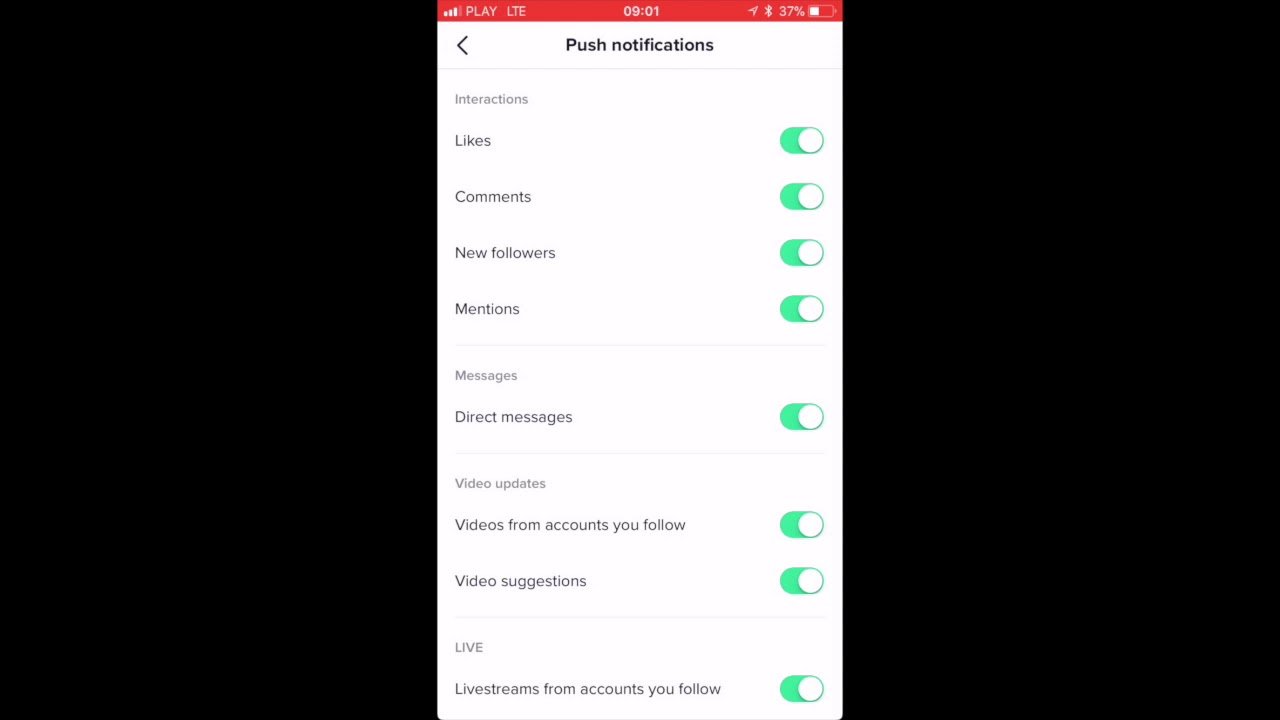 HOW TO DISABLE OR ENABLE TIKTOK DIRECT MESSAGES PUSH ...
