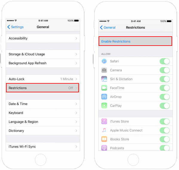 How to Enable or Disable Restrictions on iPhone/iPad
