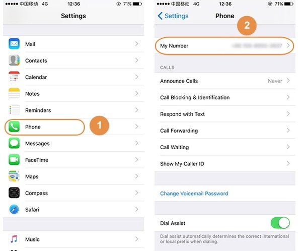 How to find my phone number on an iPhone