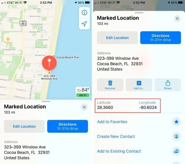 How to Get GPS Coordinates of a Location in Apple Maps ...