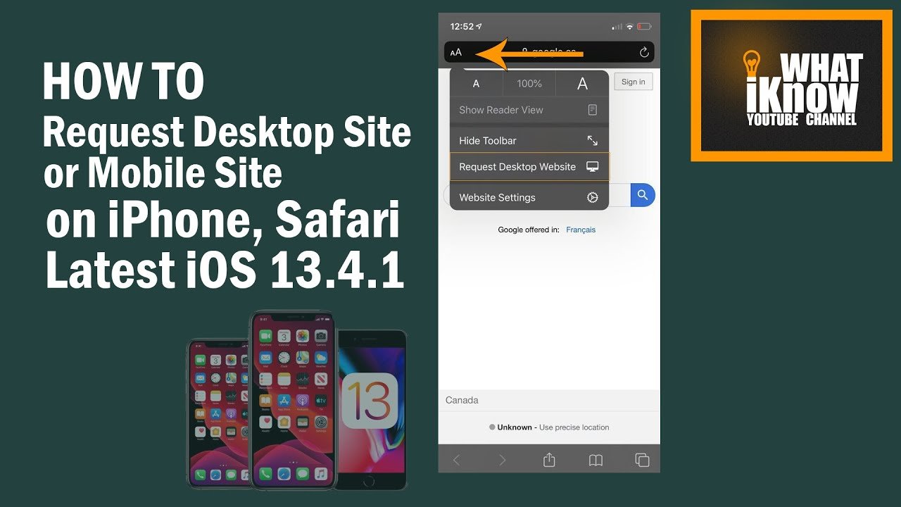 How to Request Desktop Site on iPhone Latest iOS 13 .3 .4 ...