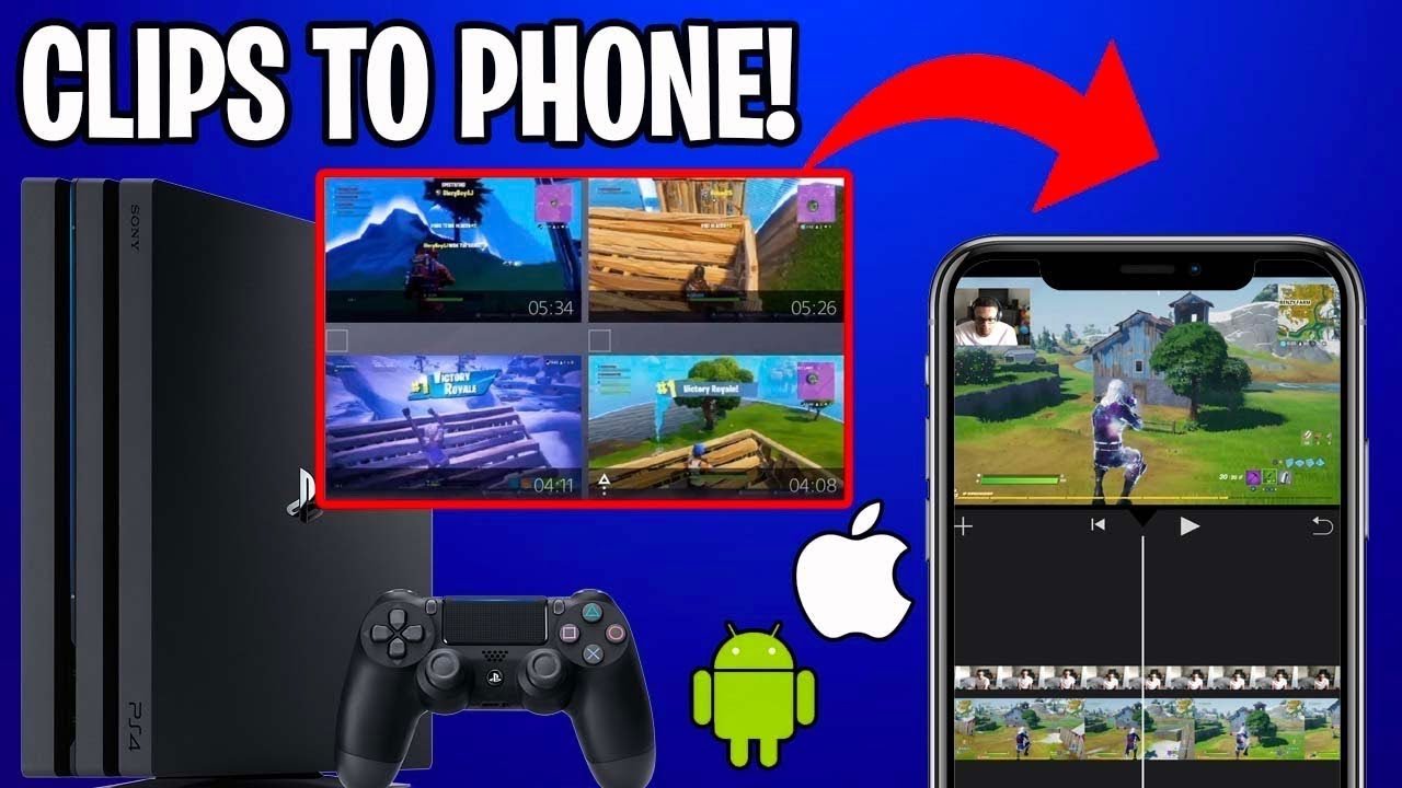 How To send Clips From PS4 To IPHONE/ANDROID!!!