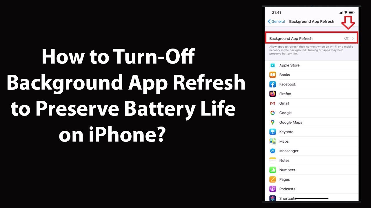 How to Turn Off Background App Refresh to Preserve Battery ...