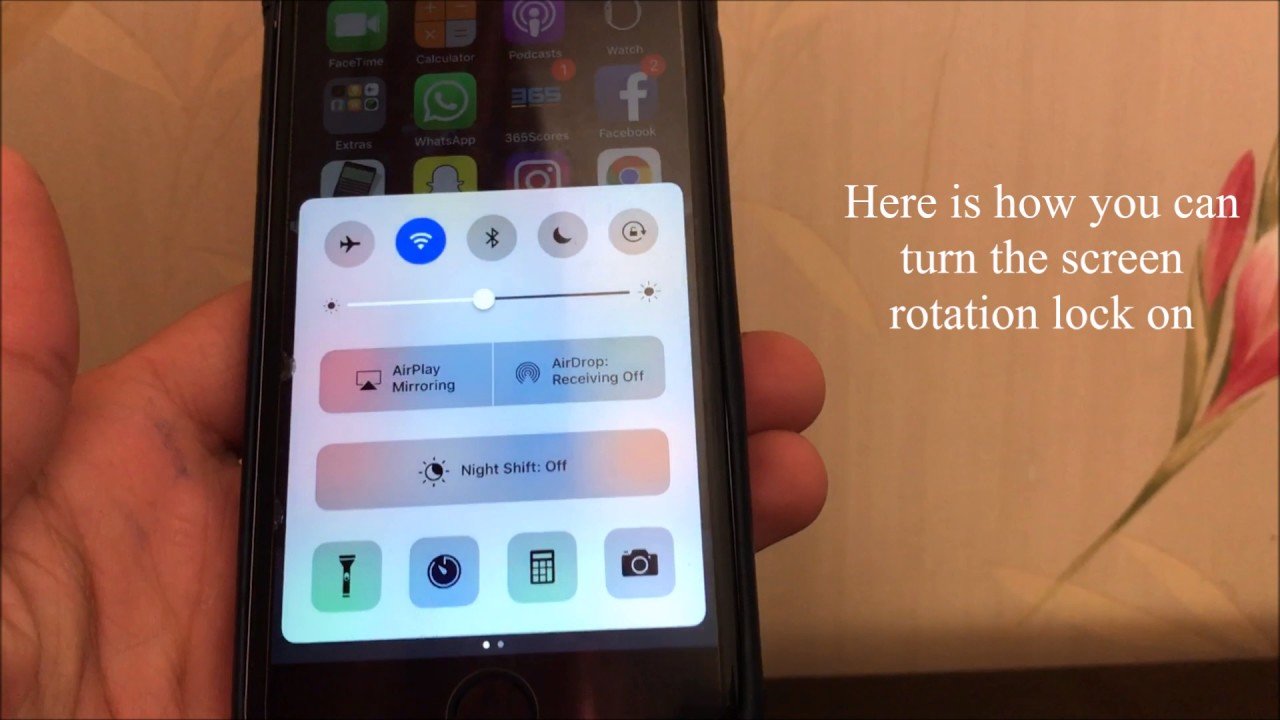 How to turn screen rotation lock on/off (iPhone)