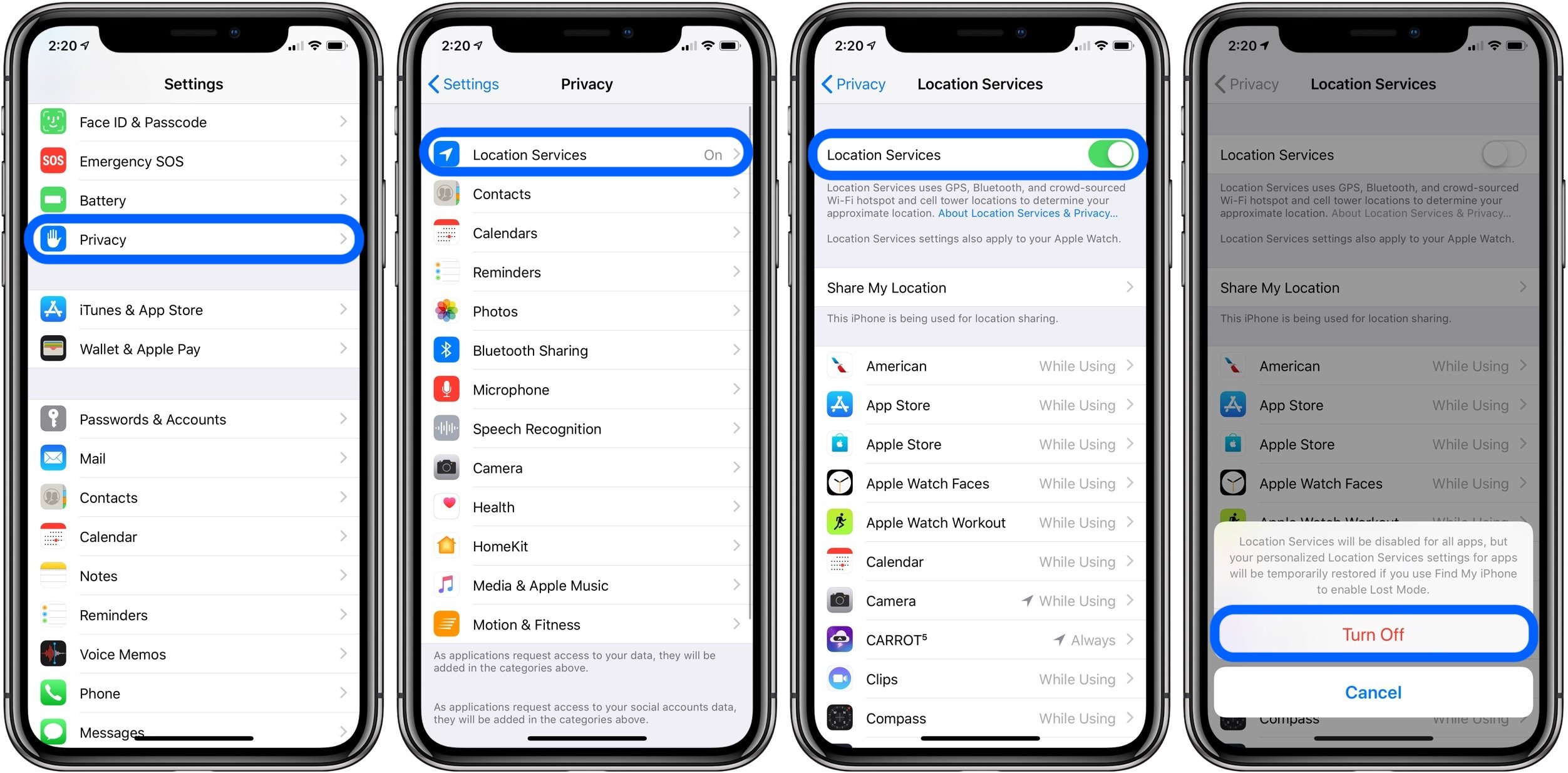 iPhone &  iPad: How to turn off or on location services and ...