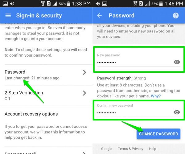 How to Reset Google Gmail Password through An Android Phone