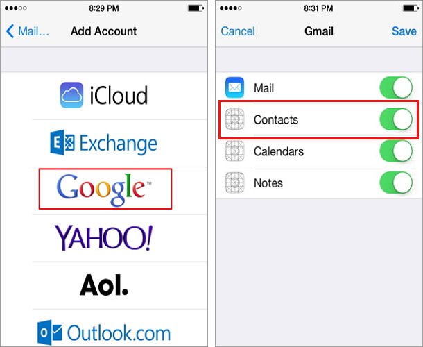 How to Sync Google Contacts with iPhone X/8 Plus/8/7/6S/6?