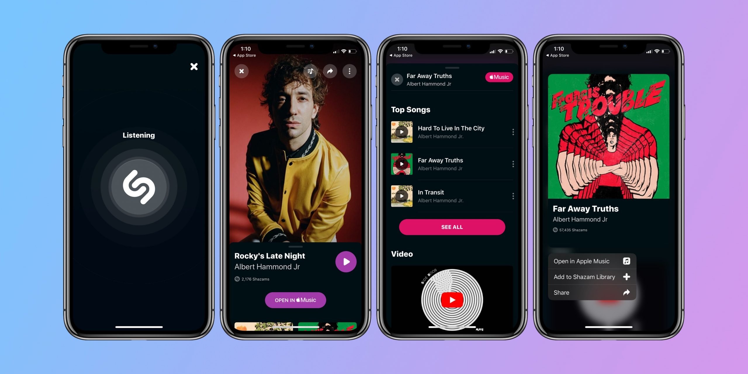 Shazam app updated with Dark Mode support for iOS 13