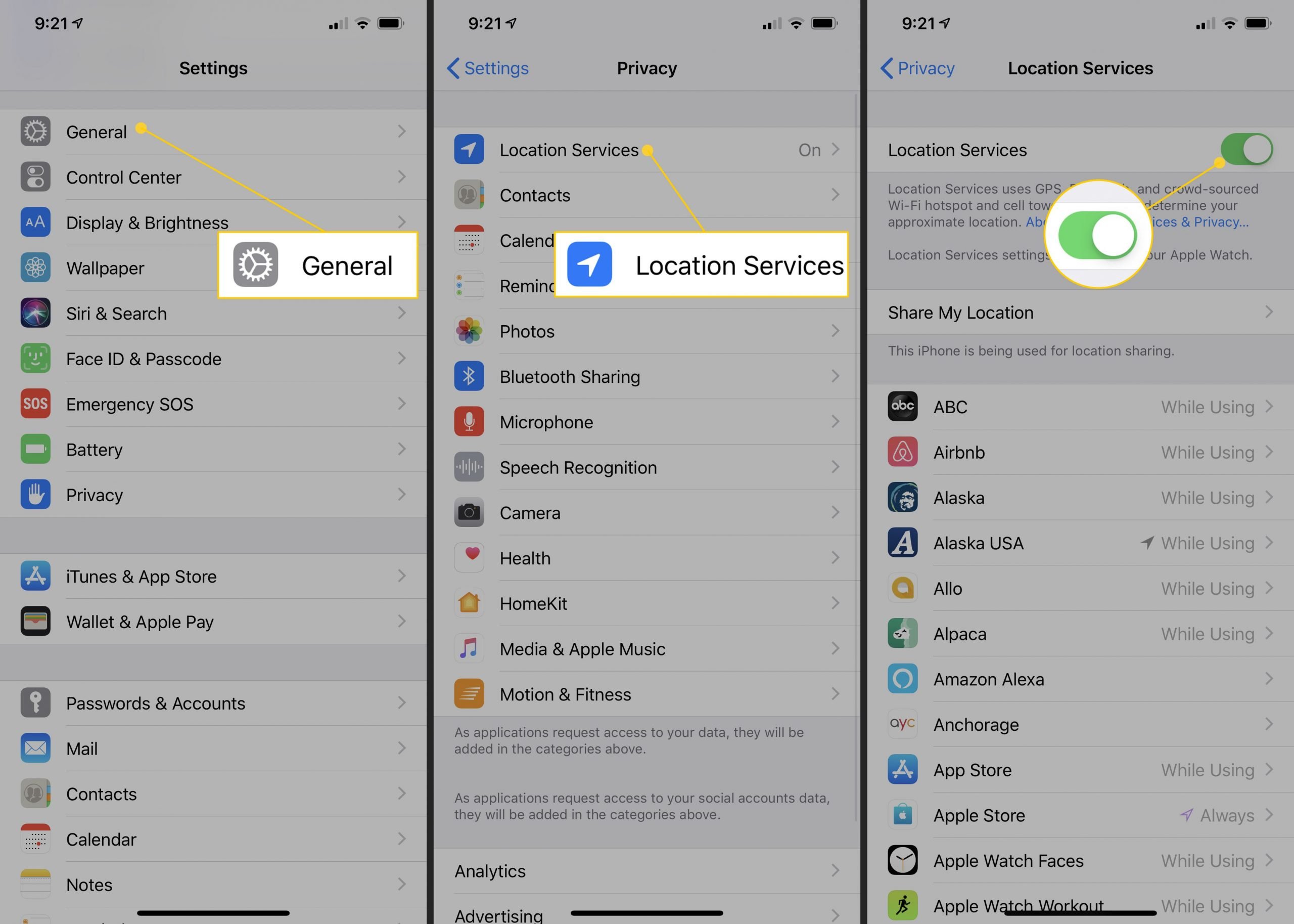 How To Turn On Location Services On iPhone 10