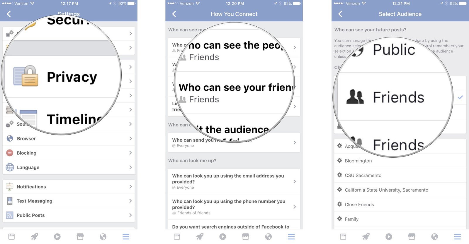 How to adjust your privacy settings on Facebook for iPhone ...