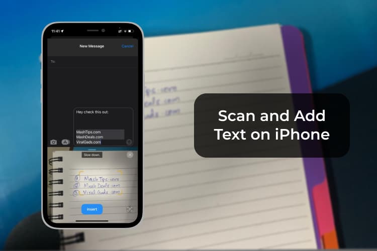 How to Scan and Add Text from Camera on iPhone