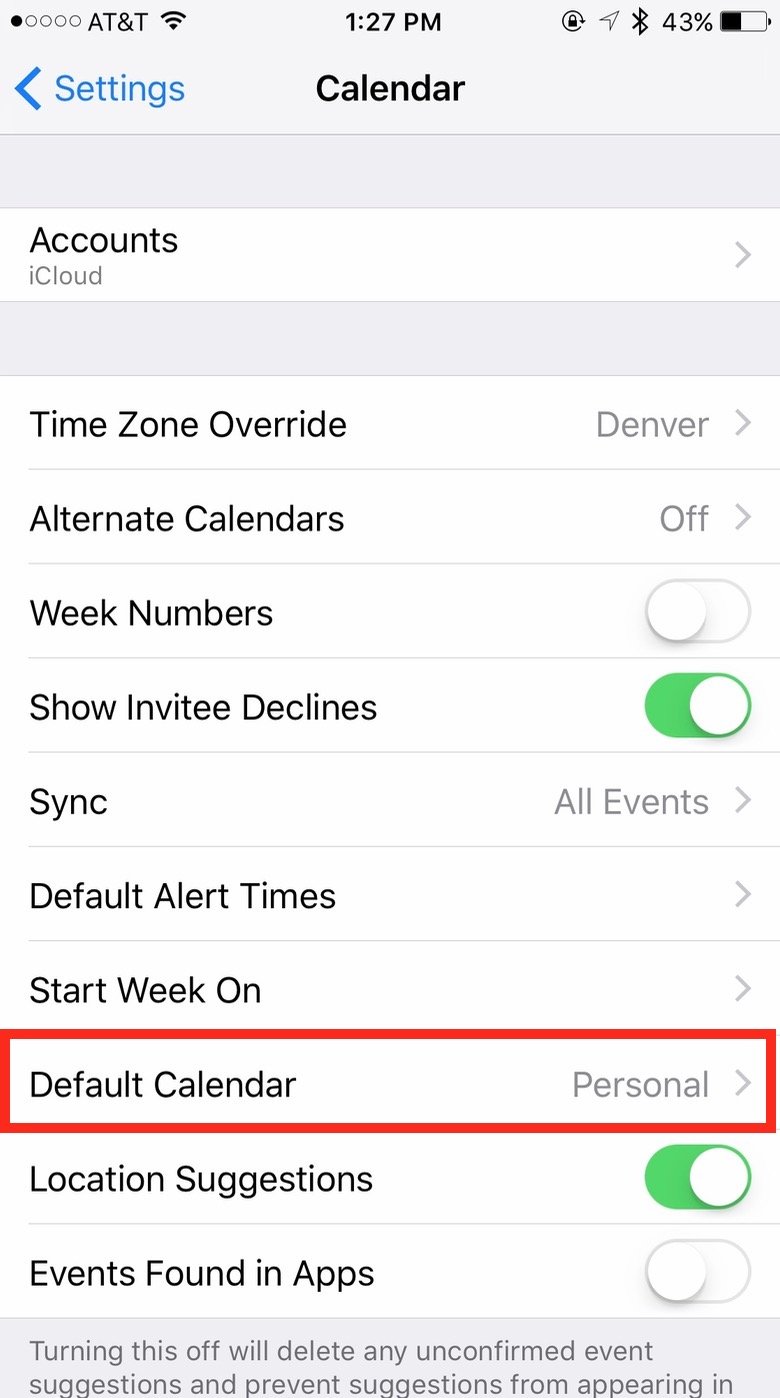 Setting Your Default Calendar Across macOS and iOS Devices ...