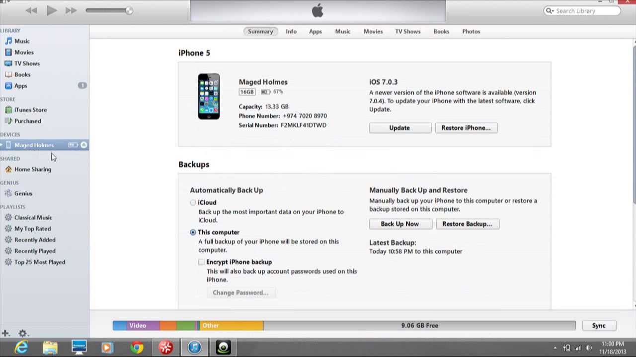 Update iPhone IOS7 0 4 using the itunes