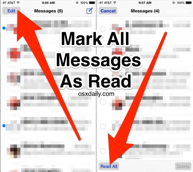 How to Mark All iMessages as Read on iPhone &  iPad Instantly